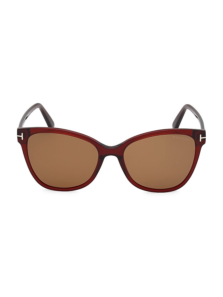 Women's Ani 58MM Cat Eye Sunglasses - Red Other Brown