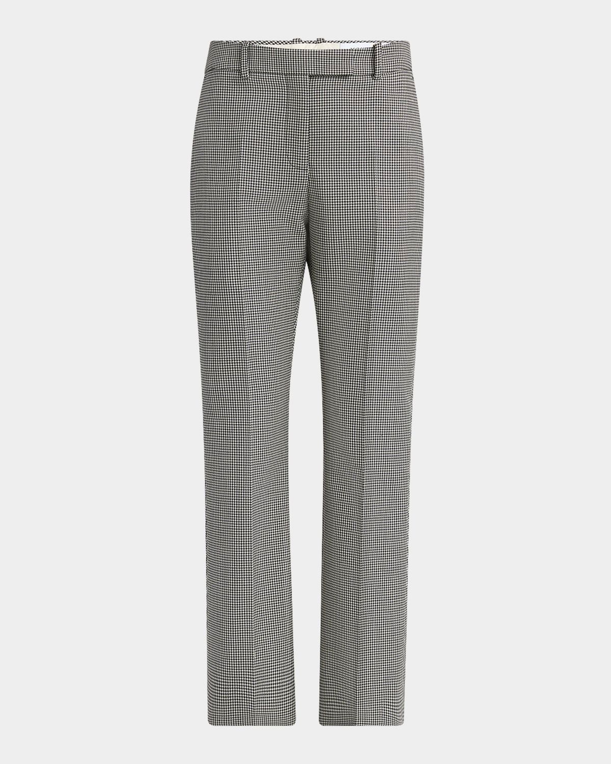 Houndstooth Kickflare Ankle Trousers