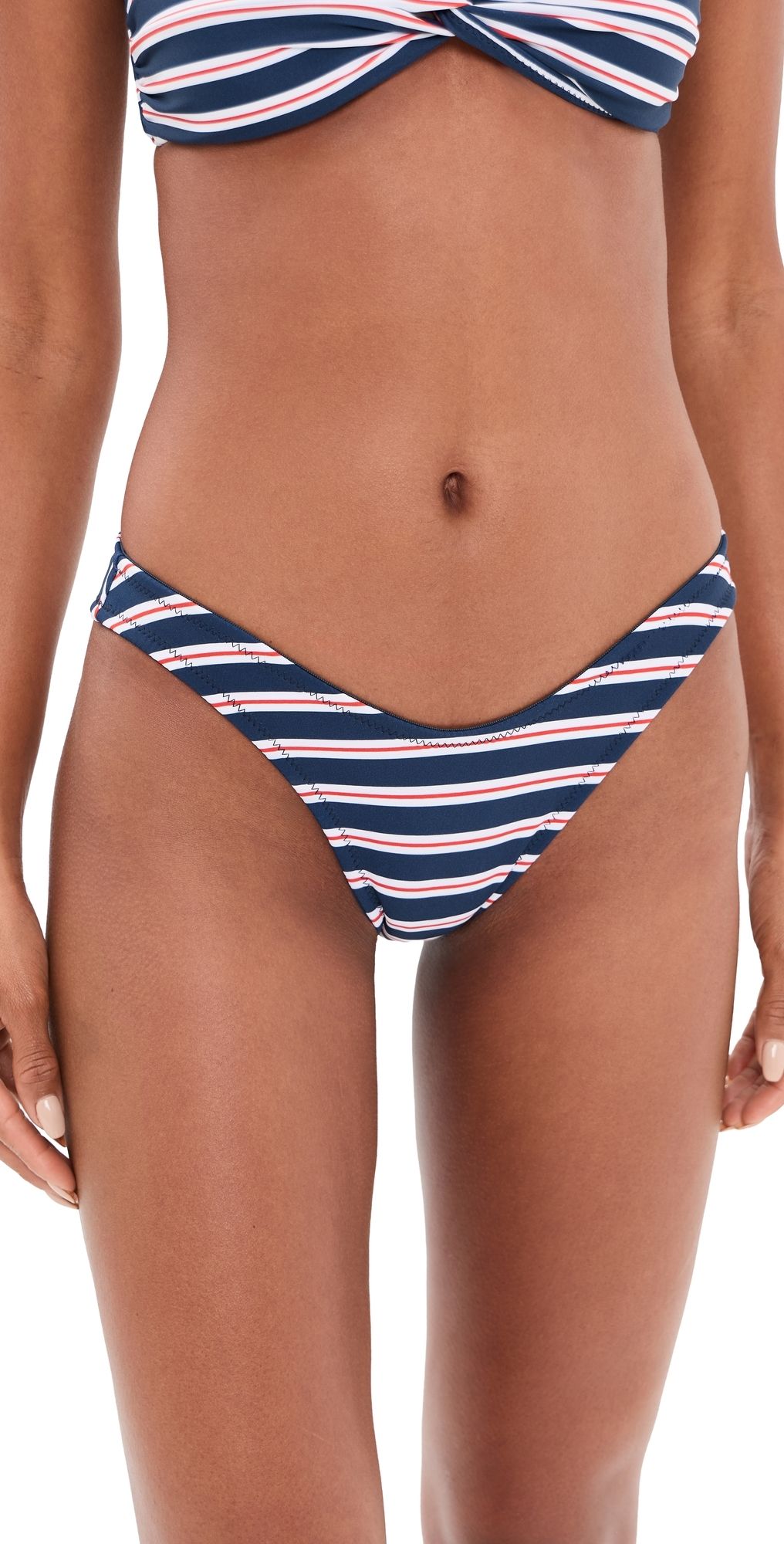 Lioness Amour Bikini Bottoms Navy Stripe XXS