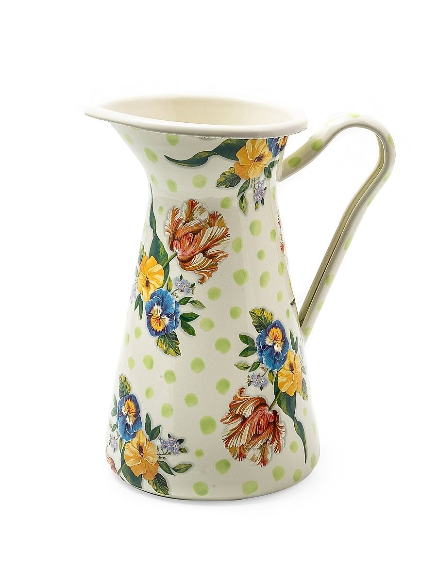 Wildflowers Enamel Large Practical Pitcher