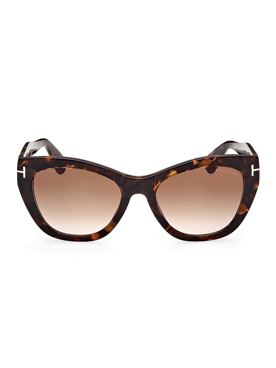 Women's Cara 56MM Square Sunglasses - Shiny Vintage Dark Havana