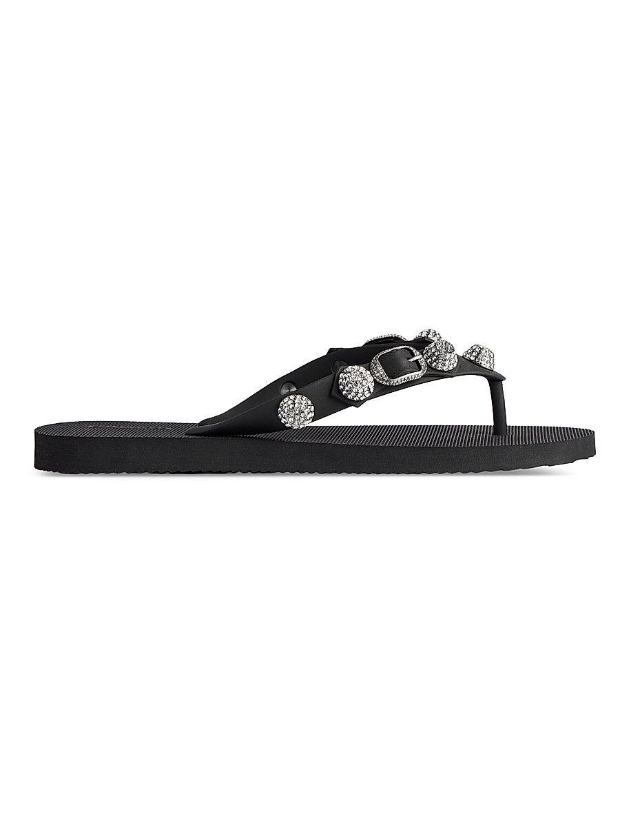 Women's Cagole Thong Sandals - Black - Size 10