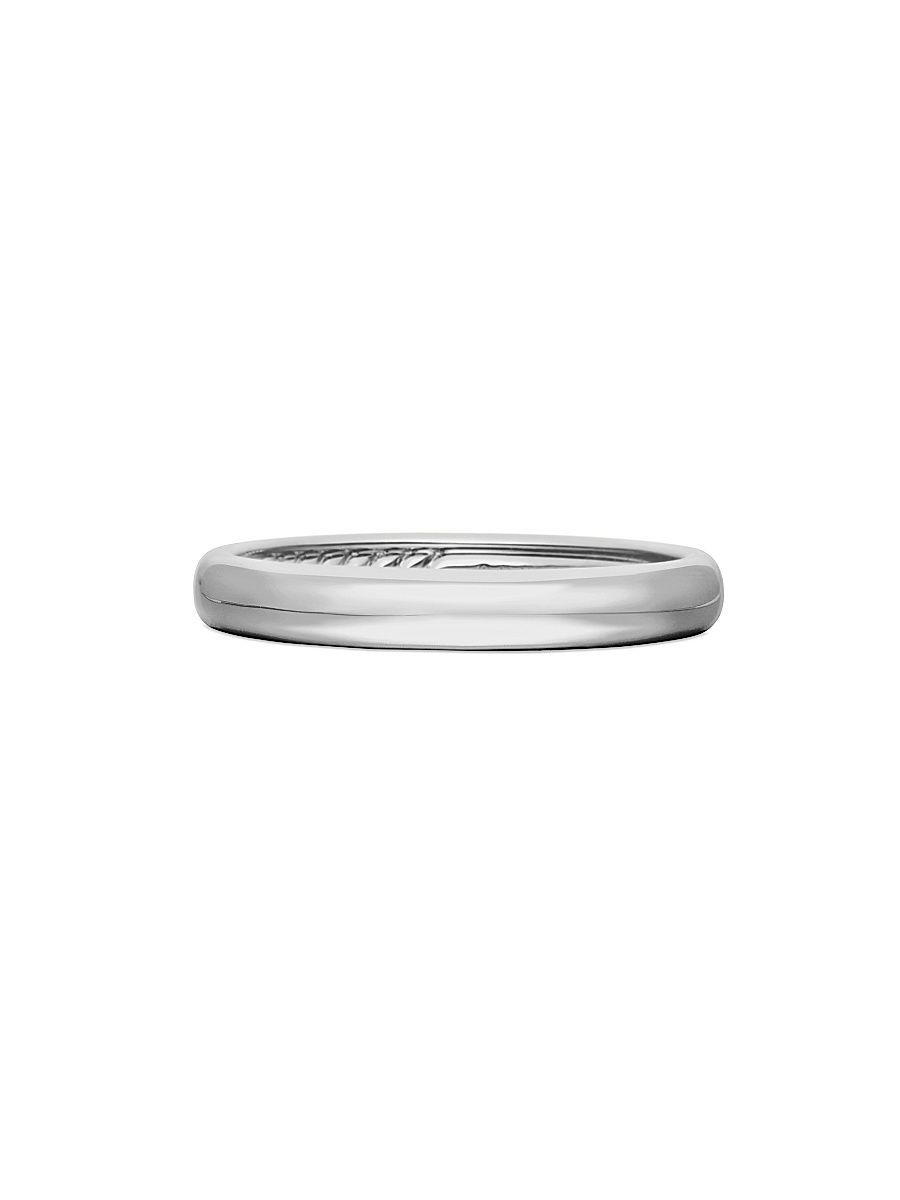 Men's Classic Band Ring in Platinum - Silver - Size 8