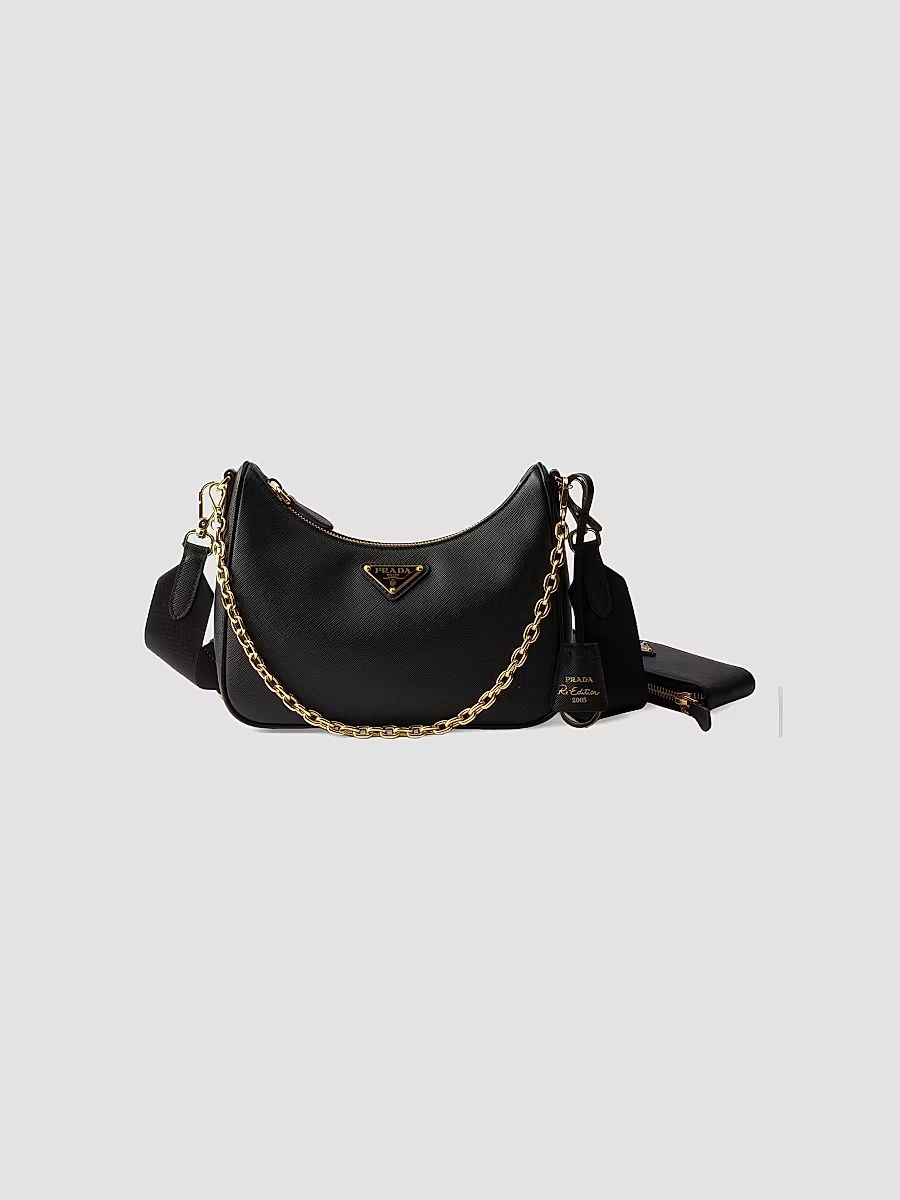 Prada Women's Re-Edition 2005 Saffiano Leather Shoulder Bag - Black