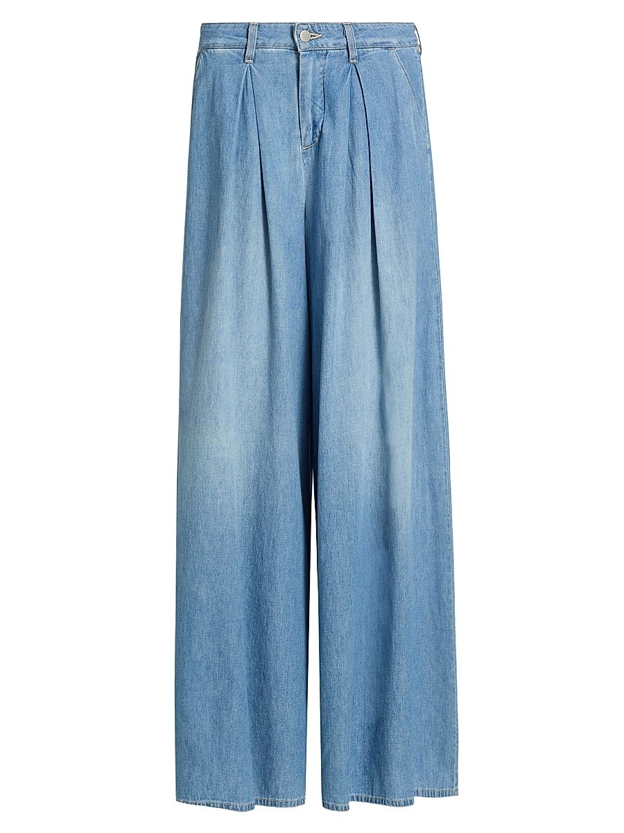 Women's Lorenza Denim High-Rise Palazzo Pants - Havana - Size 26