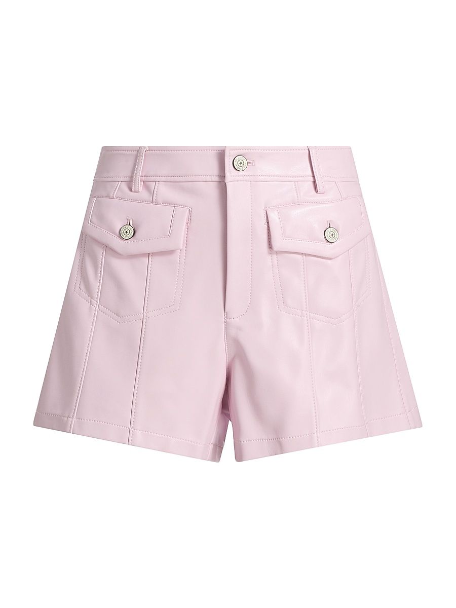 Women's Eileen Vegan Leather Shorts - Soft Peony - Size 16