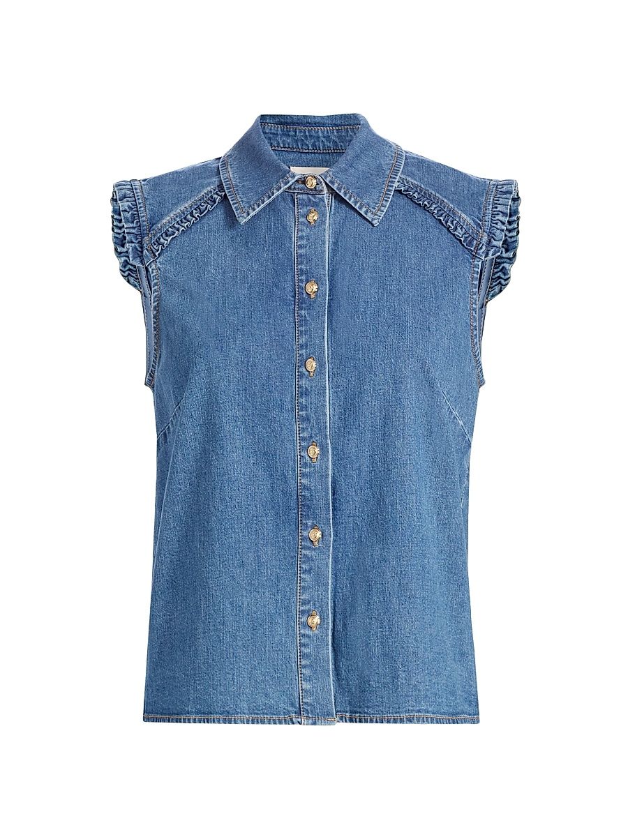 Women's Florance Denim Top - Light Wash - Size 14