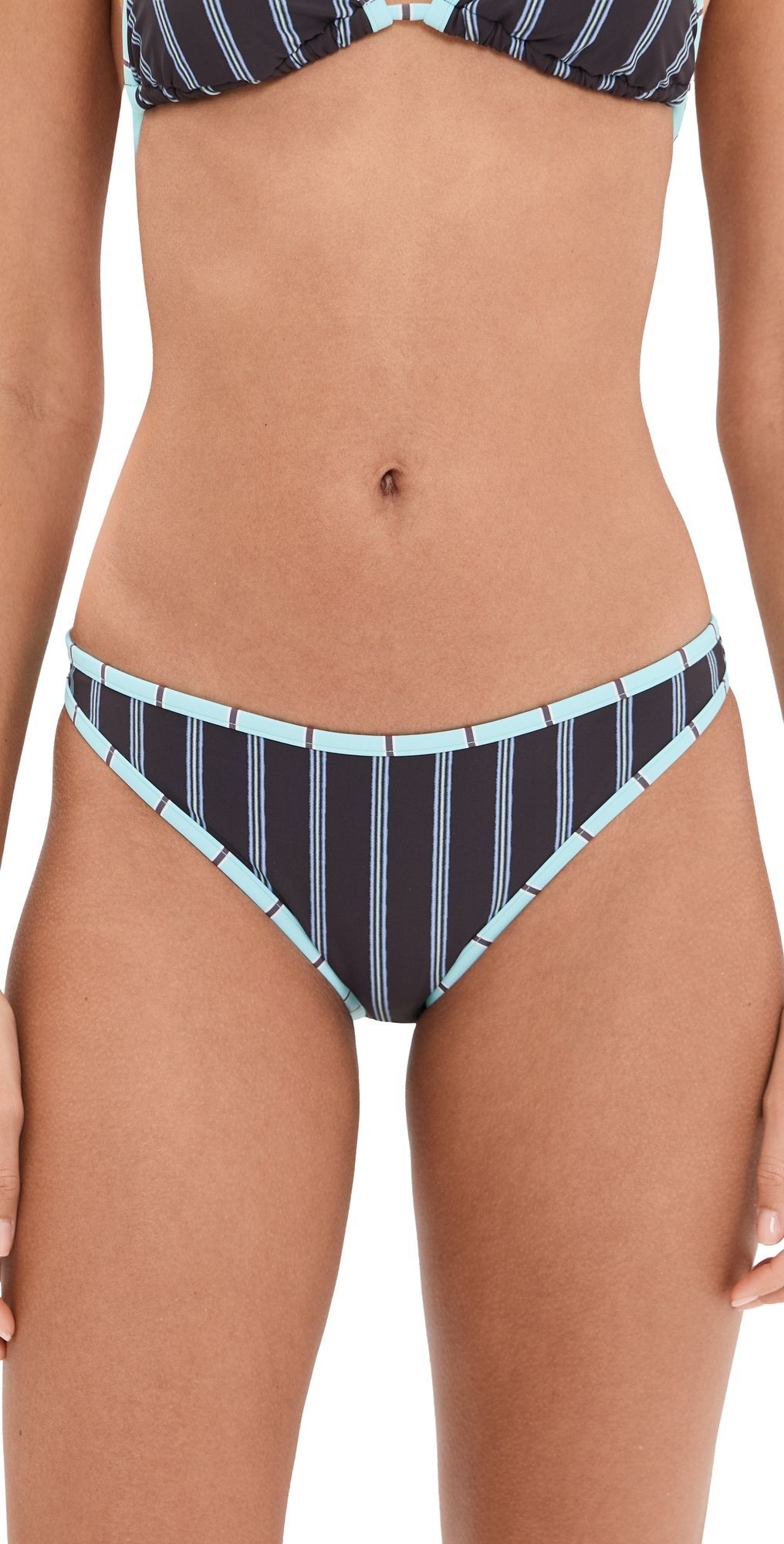STAUD Coto Bikini Bottoms Redondo Stripe XS