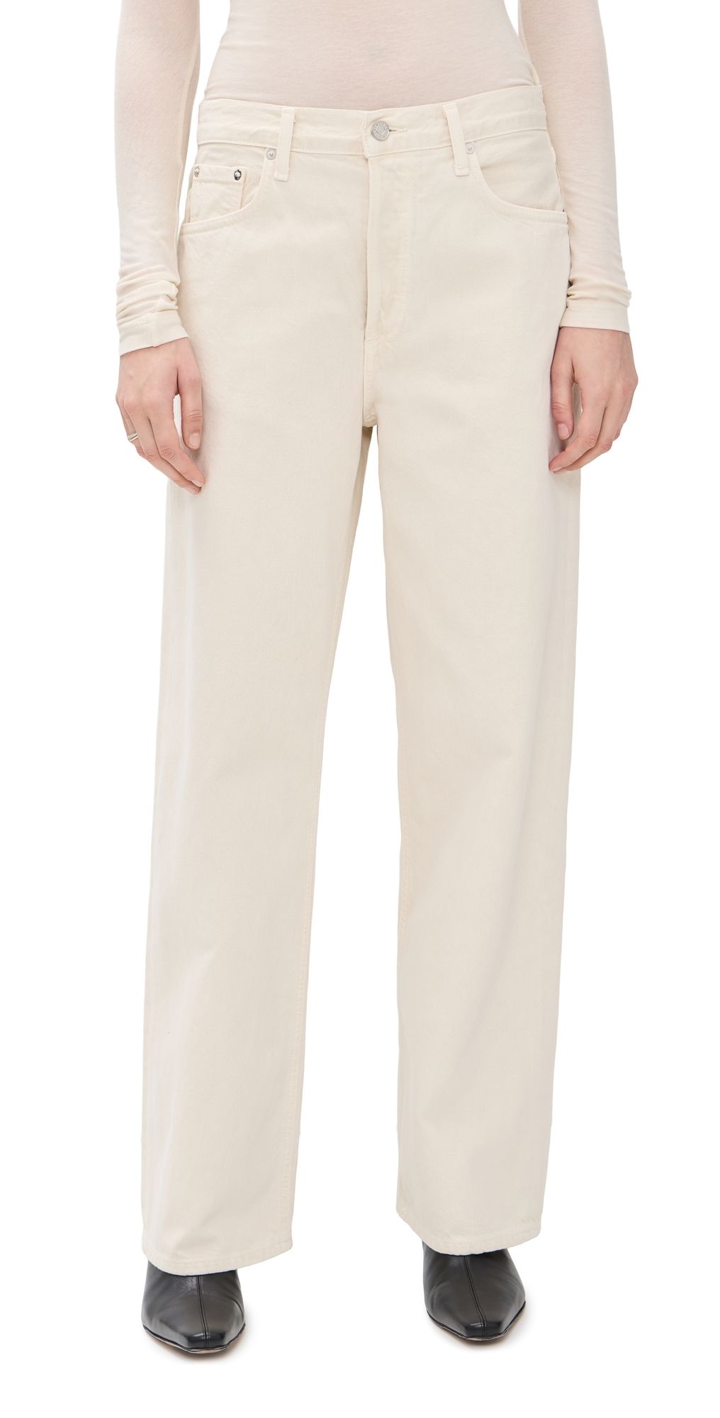 AGOLDE Low Slung Baggy Jeans Brown Rice 34