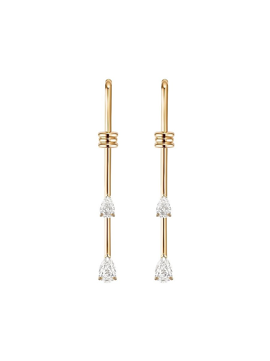 Women's Blast 18K Yellow Gold & 1.65 TCW Diamond Drop Earrings - Yellow Gold