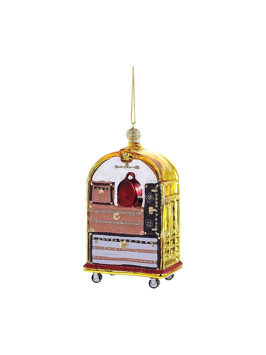 Luxury Hotel Luggage Cart Ornament