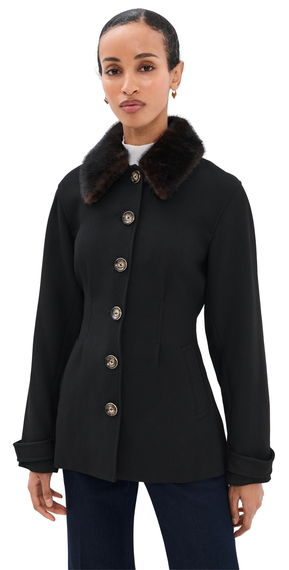 Veronica Beard Severine Tailored Dickey Jacket Black XS