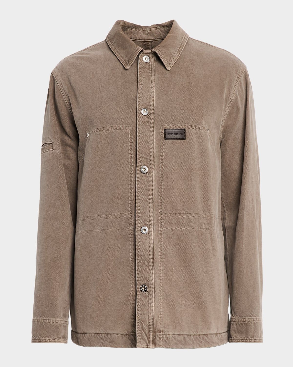 Men & apos;s Cotton Drill Four-Pocket Button-Down Shirt