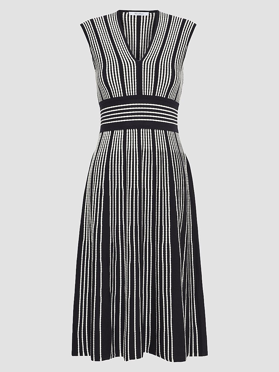 Women's Sleeveless Viscose Yarn Dress - Ultramarine - Size XL