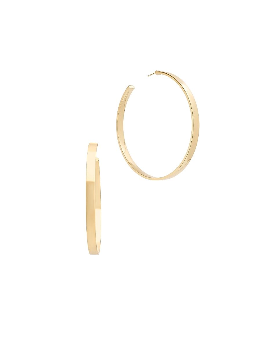 Women's Vanity 14K Yellow Gold Hoop Earrings/40MM - Yellow Gold