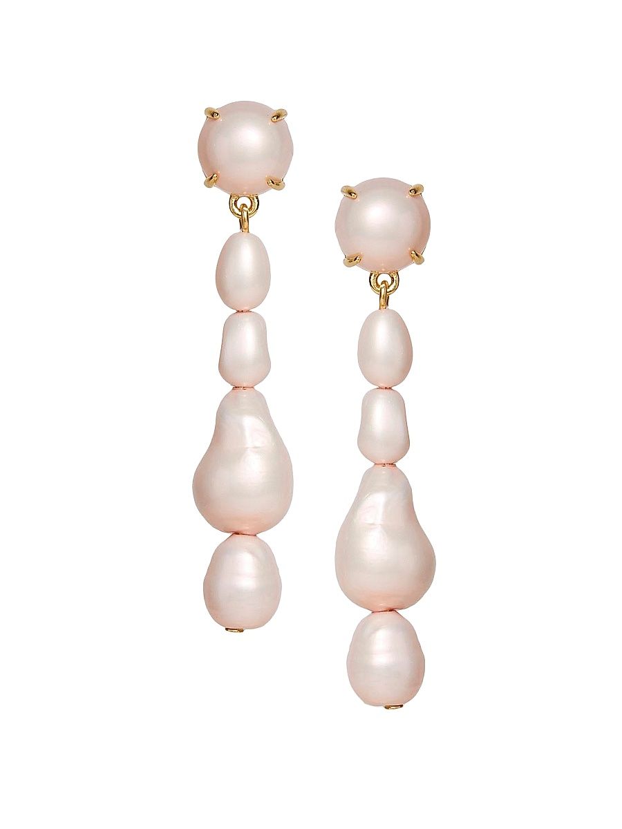 Women's Collector Imitation Pearl Drop Earrings - Rose