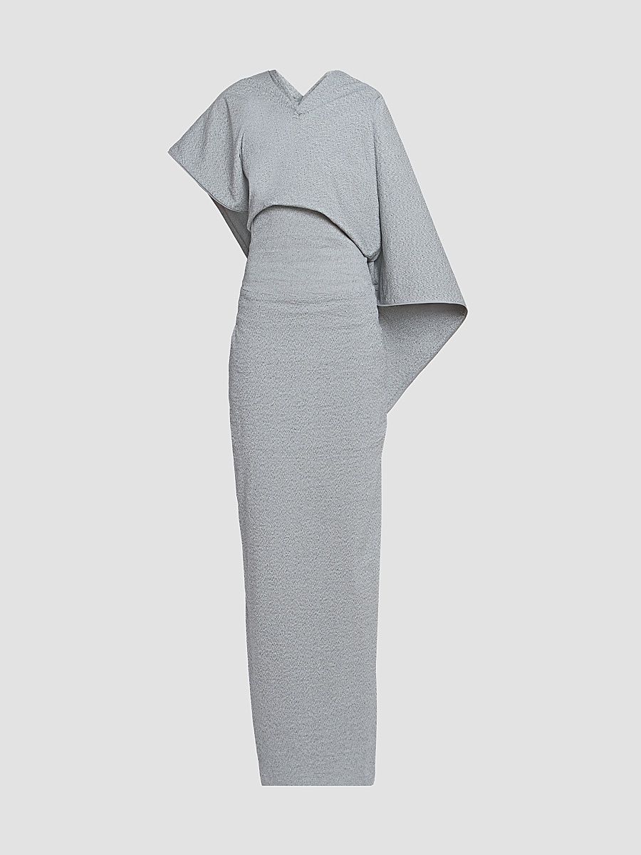 Women's Allow Pebbled Drape Maxi Dress - Gray - Size Medium