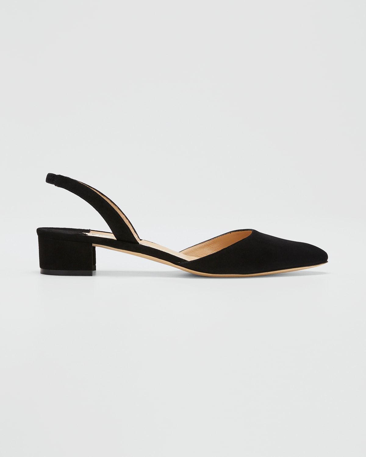 Aspro Suede Block-Heel Slingback Pump