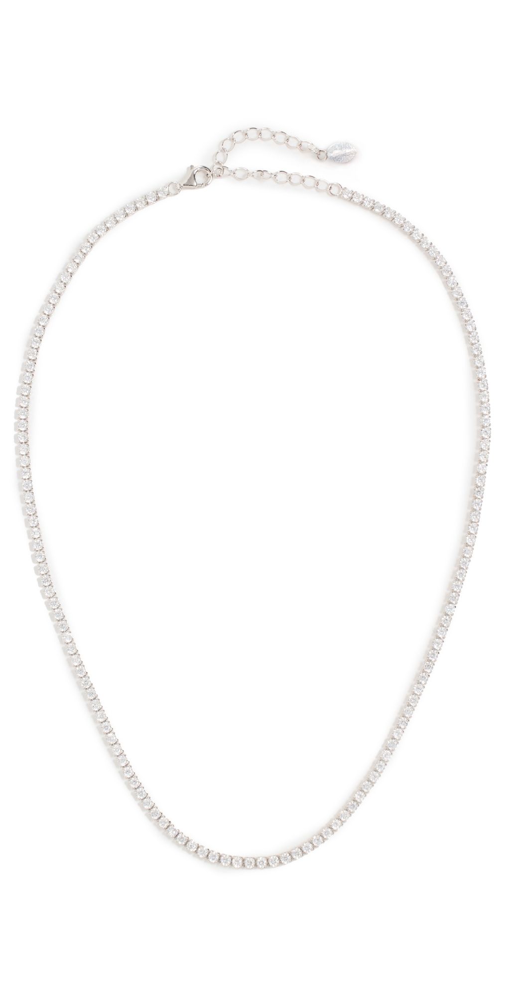 SHASHI Tennis Necklace White Gold One Size