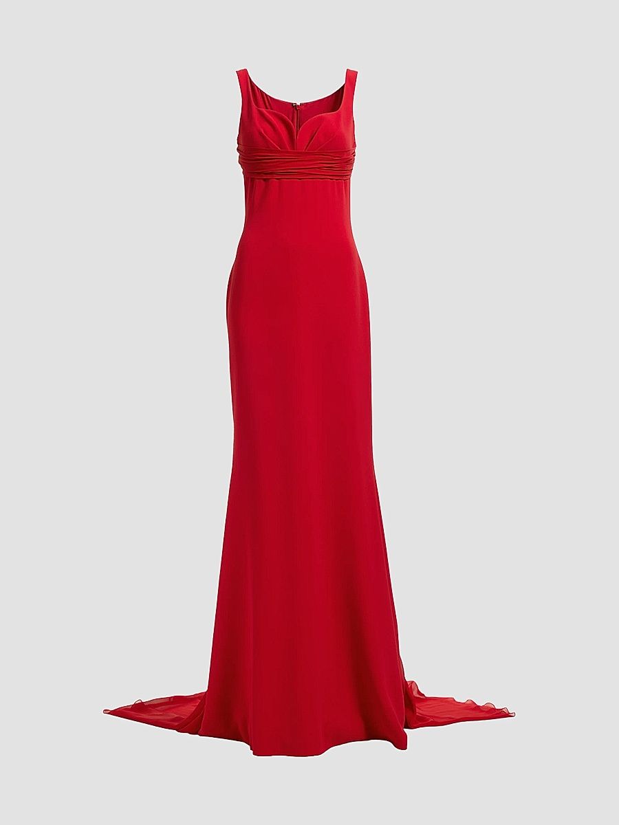 Women's Cady Silk-Blend Gown - Sunset Flame - Size 4