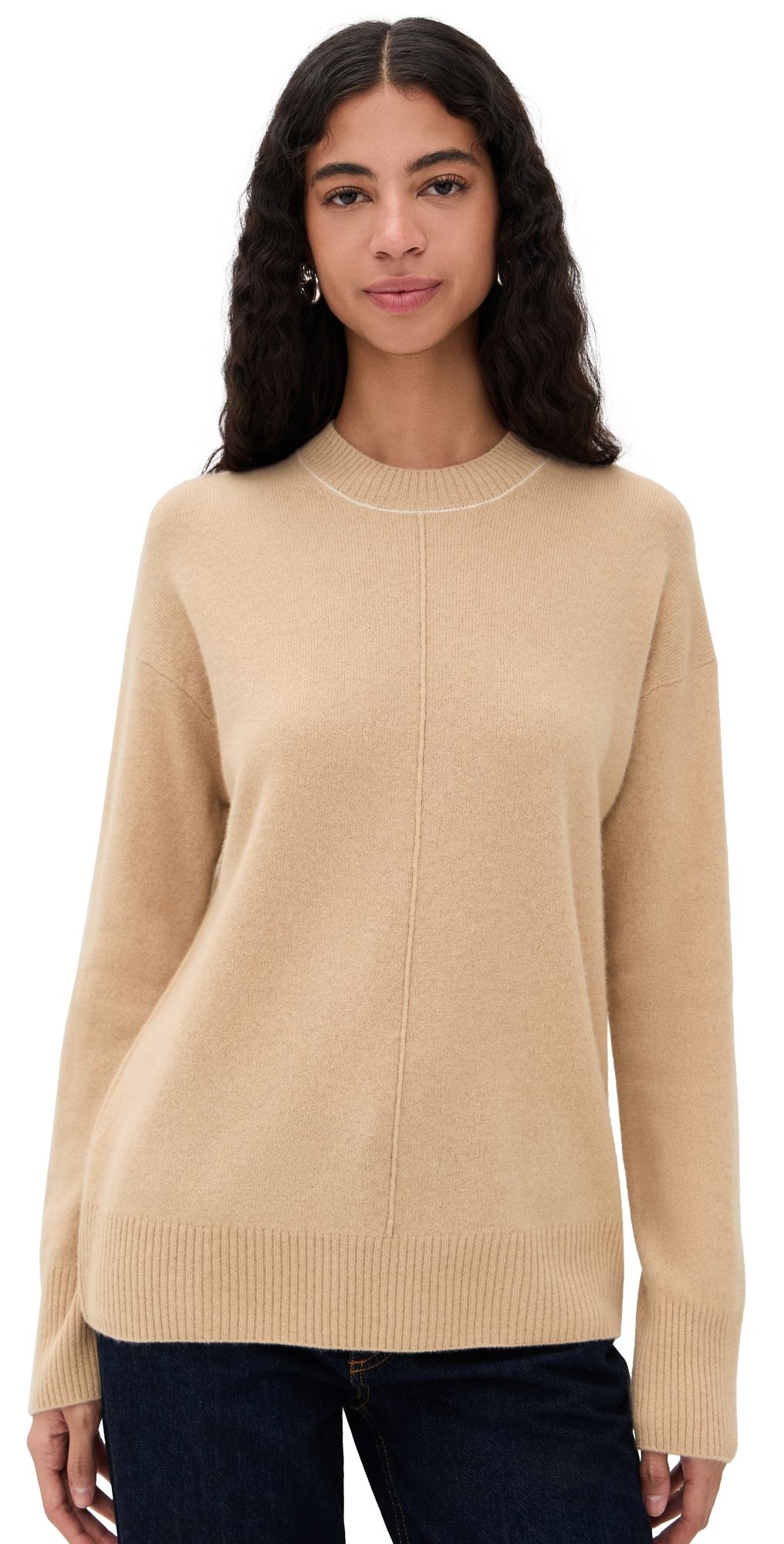 ATM Anthony Thomas Melillo Crew Neck Sweater Fawn L