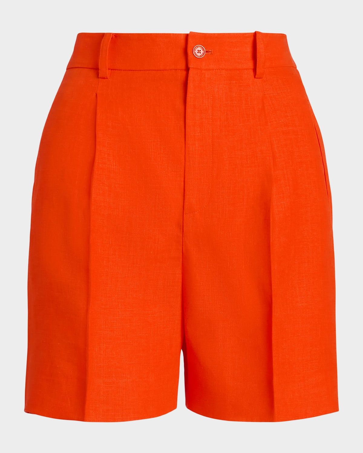 Tracy Pleated Linen Shorts