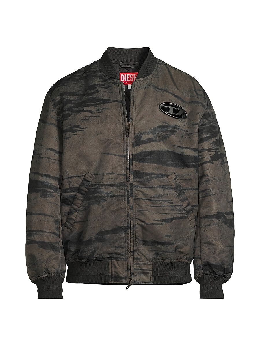 Men's Kepes Camouflage Nylon Jacket - Black - Size 46