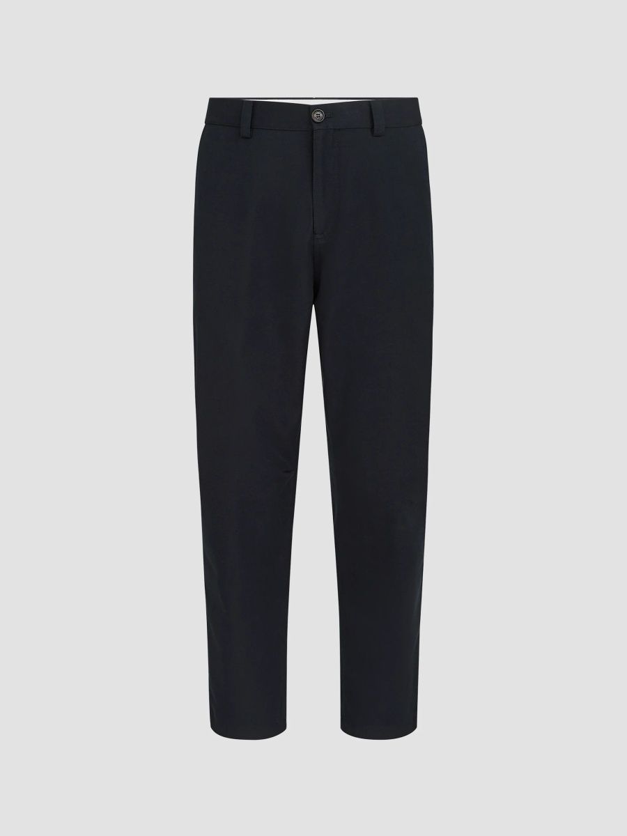 Brunello Cucinelli Men's Cotton and Virgin Wool Gabardine Ergonomic Trousers - Blue - Size 38