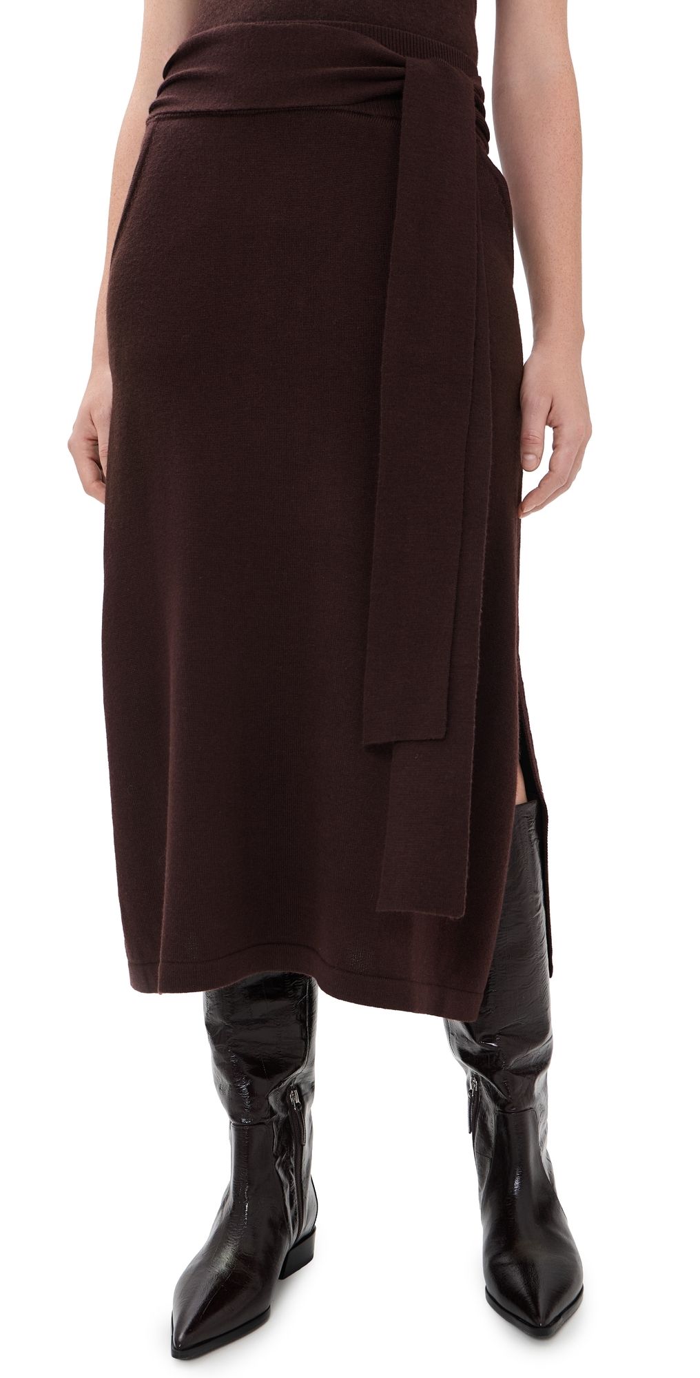 Ramy Brook Abby Wool Skirt Heritage Brown XXS