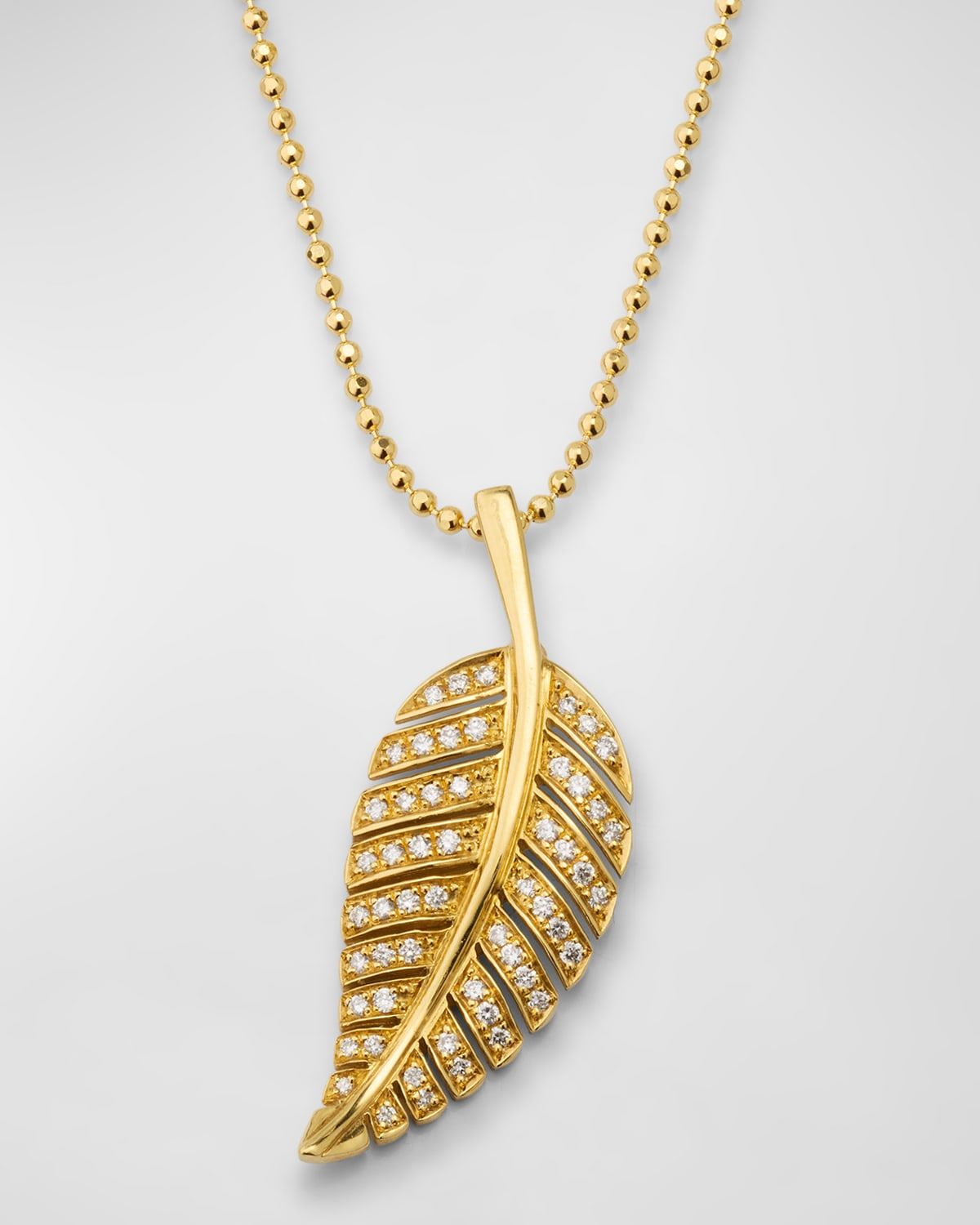 Small Diamond Leaf Necklace