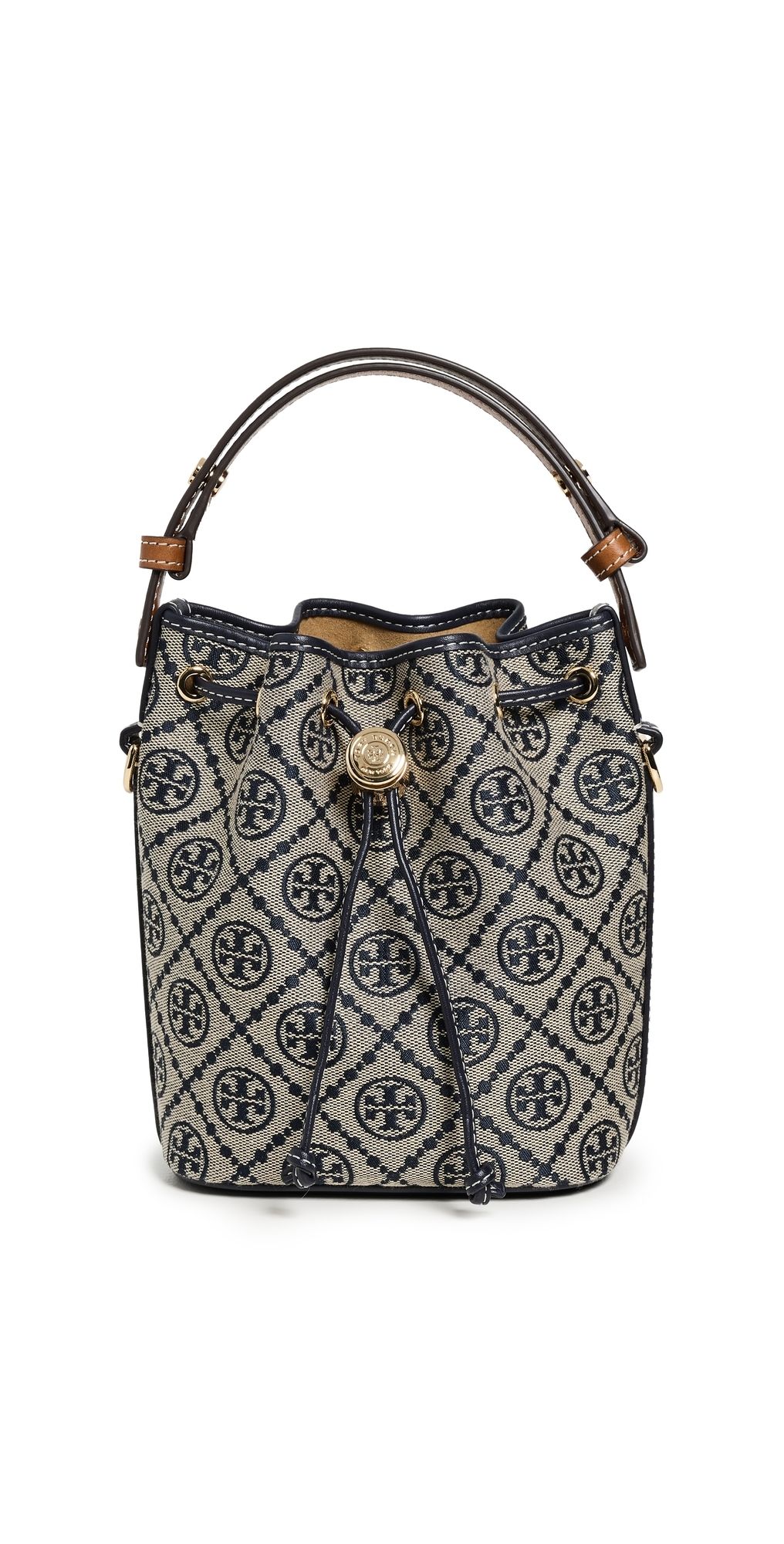 Tory Burch T Monogram Mini Bucket Bag Tory Navy One Size