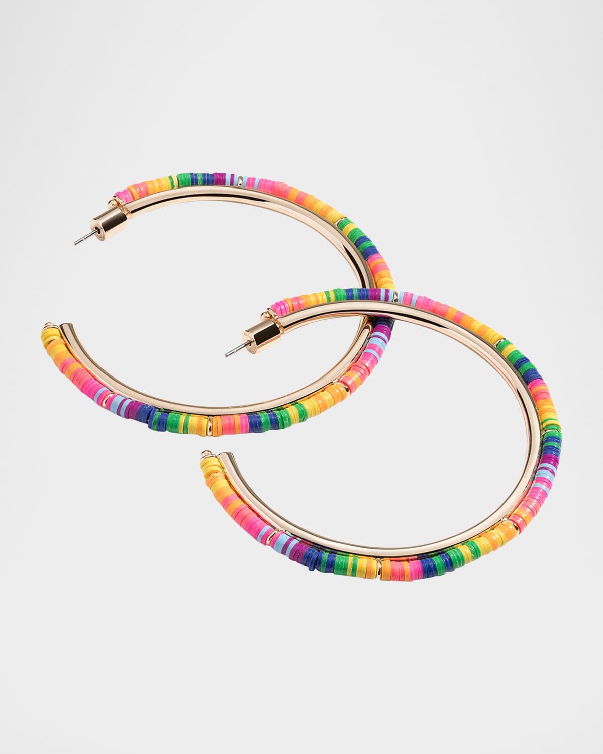 Anguilla Hoop Earrings with Heishi Beads