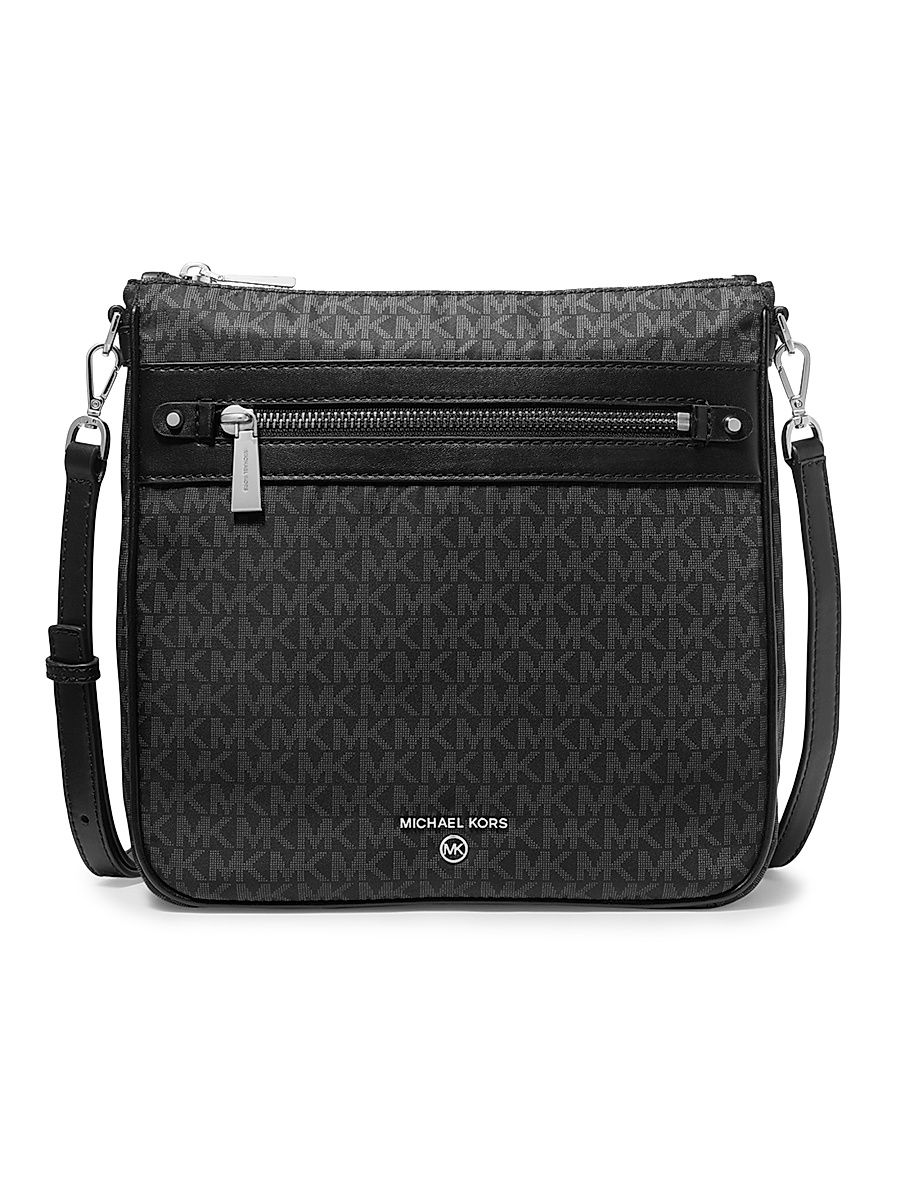 Women's Large Monogram Crossbody Bag - Black