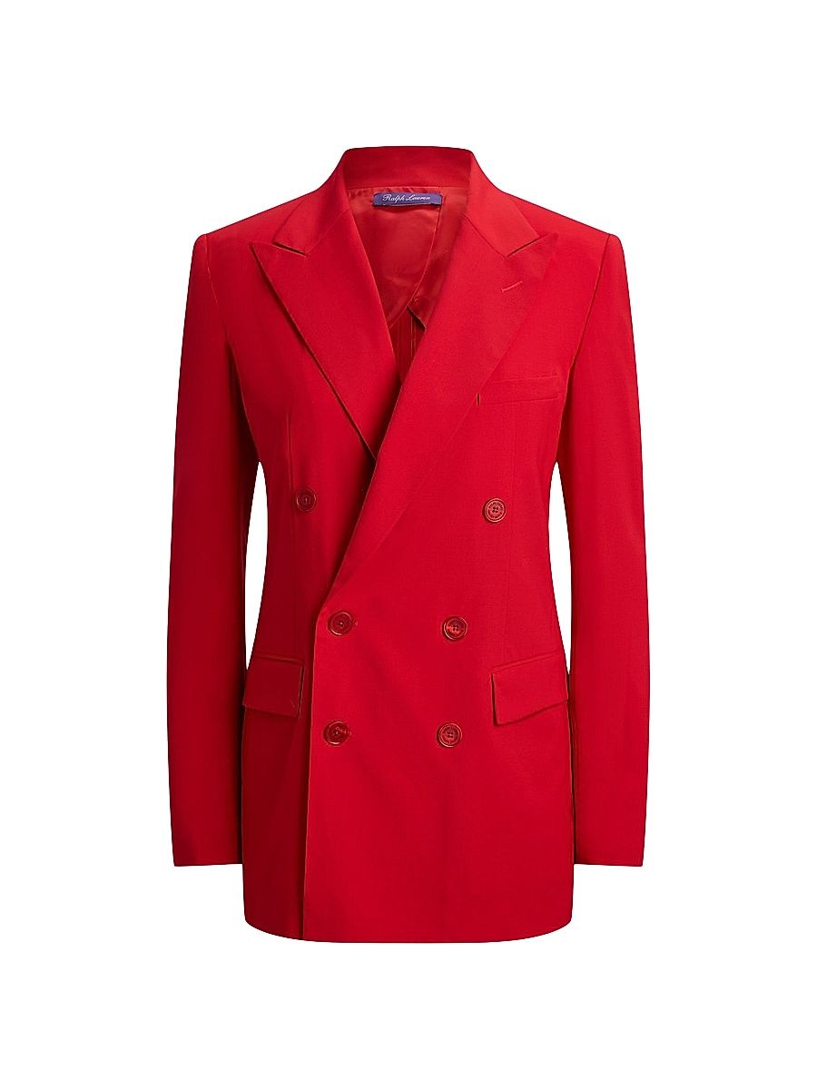 Women's Ramona Wool-Blend Jacket - Bright Red - Size 4