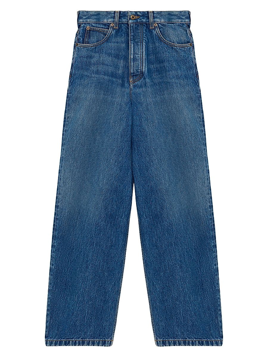 Men's Dark Washed Barrel Jeans - Vintage Blue - Size 40