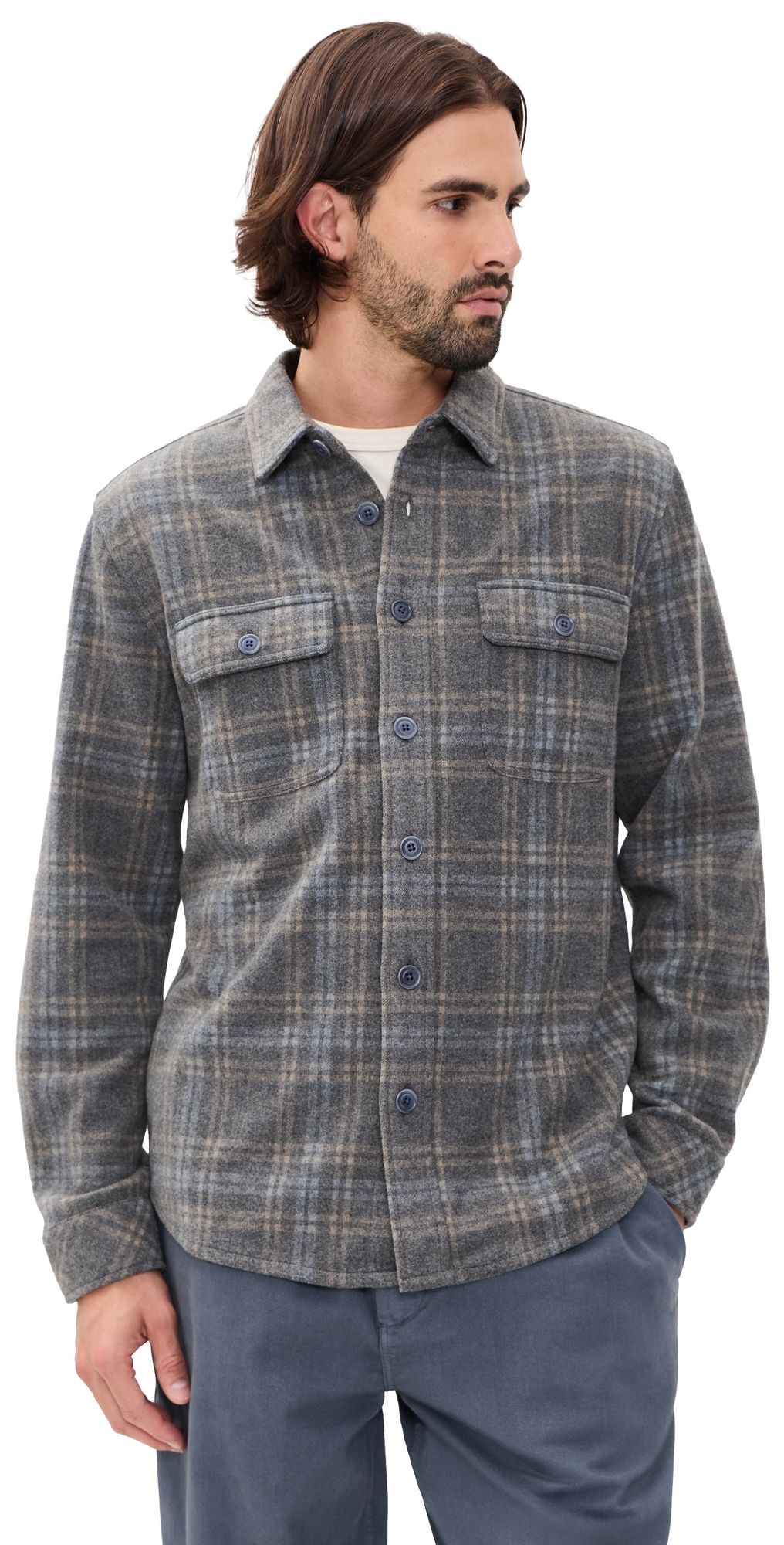 RAILS Alder Shacket Coastal Iron Heather XXL