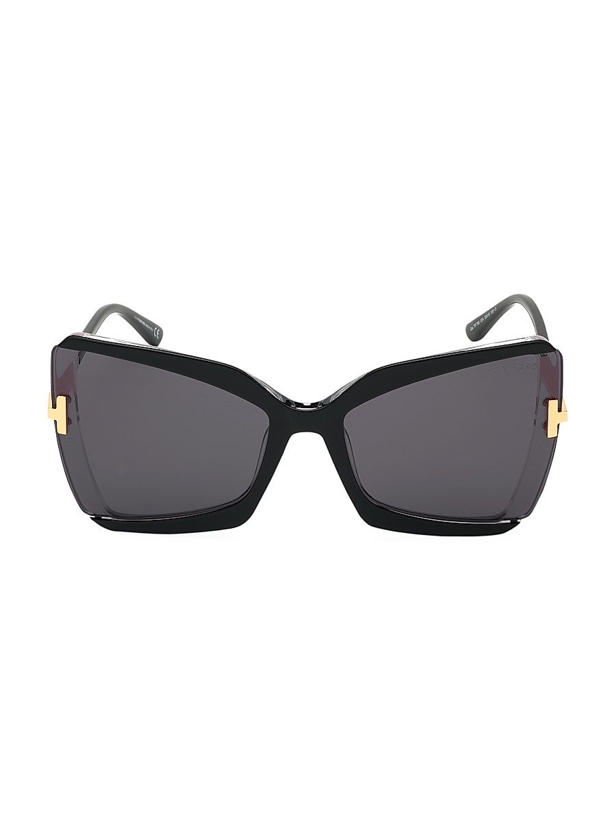 Women's Gia 63MM Butterfly Sunglasses - Black