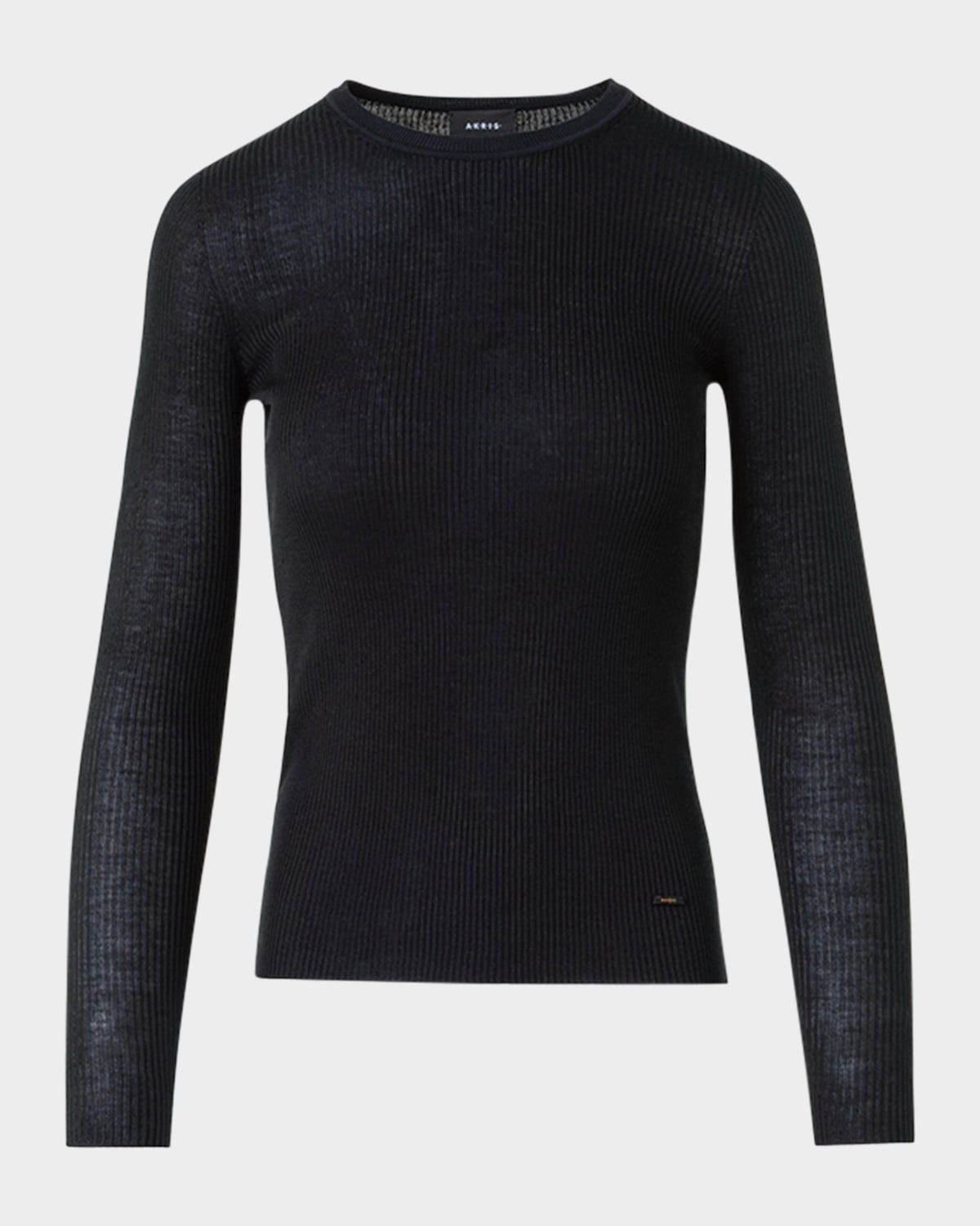 Seamless Rib Knit Fitted Sweater