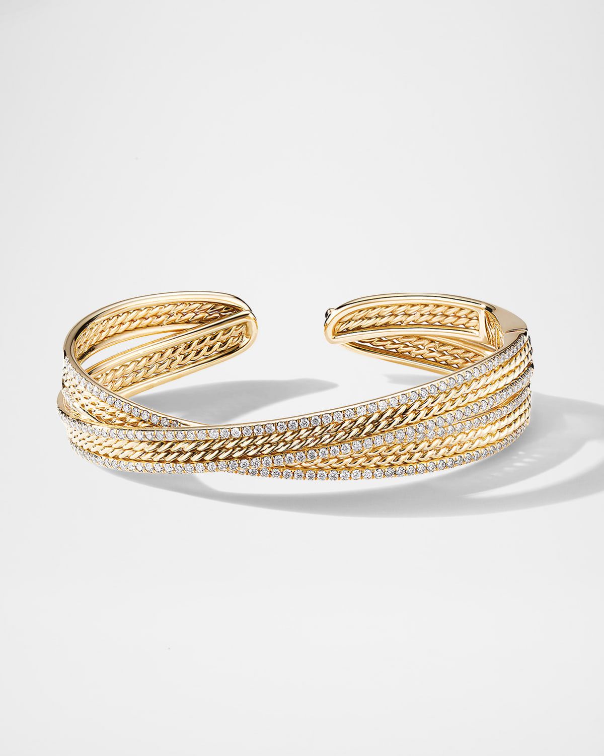 DY Origami Cuff Bracelet with Diamond in 18K Gold