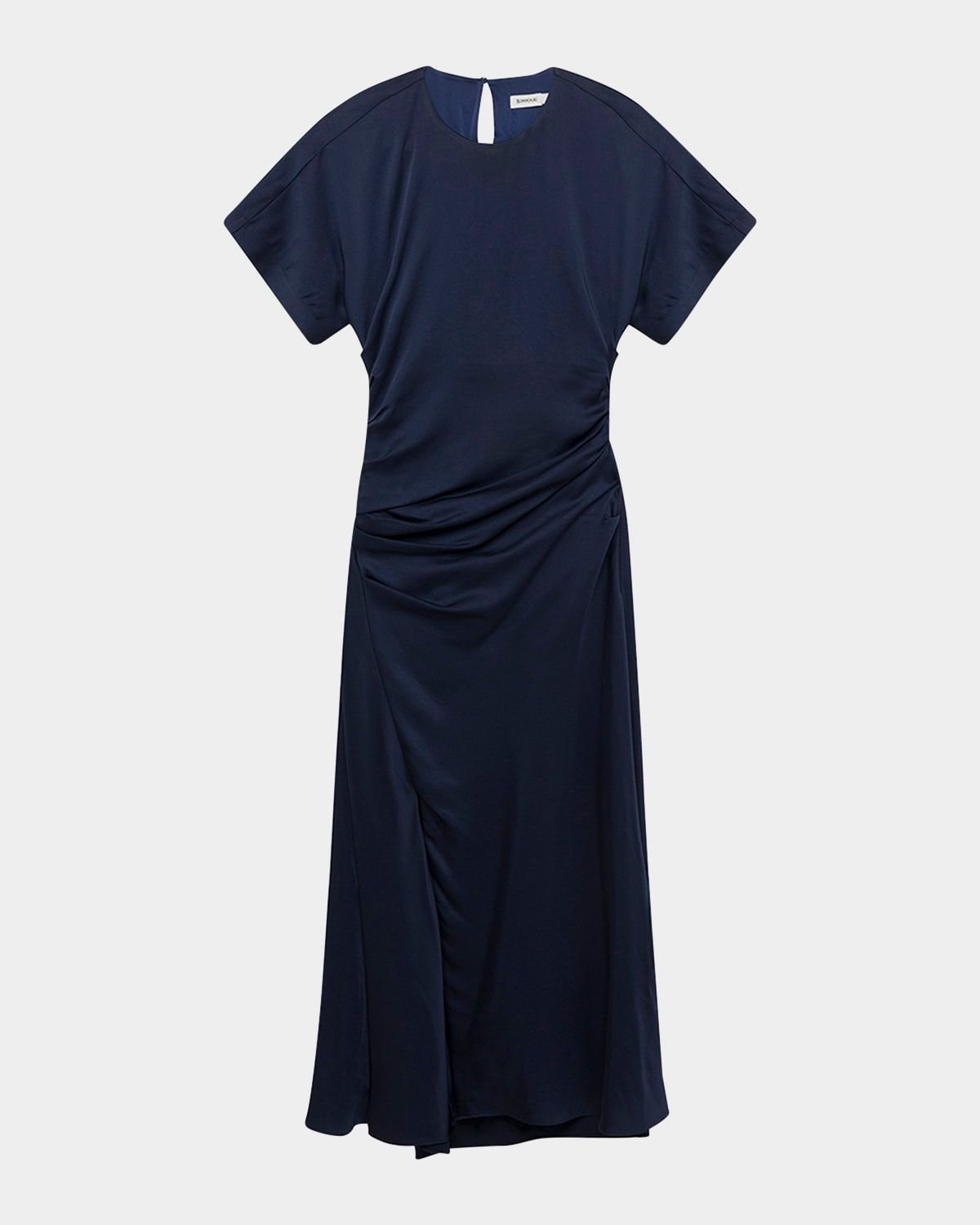 Marabella Draped Short-Sleeve Midi Dress