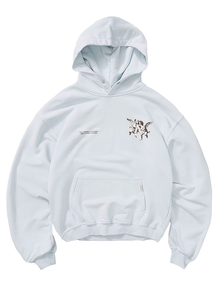 Men's Legacy Cherubs Graphic Cotton Hoodie - Cloud - Size XXL