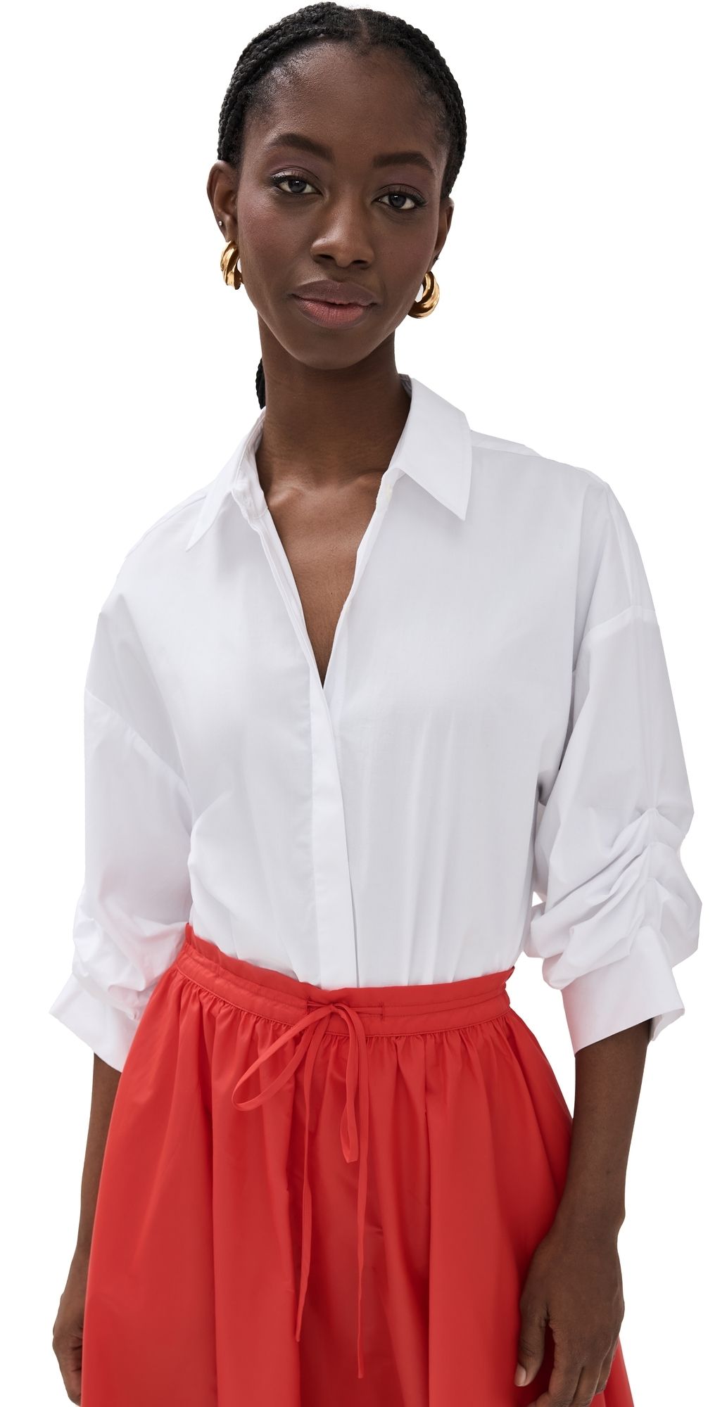 STAUD Traverse Thong Bodysuit White M