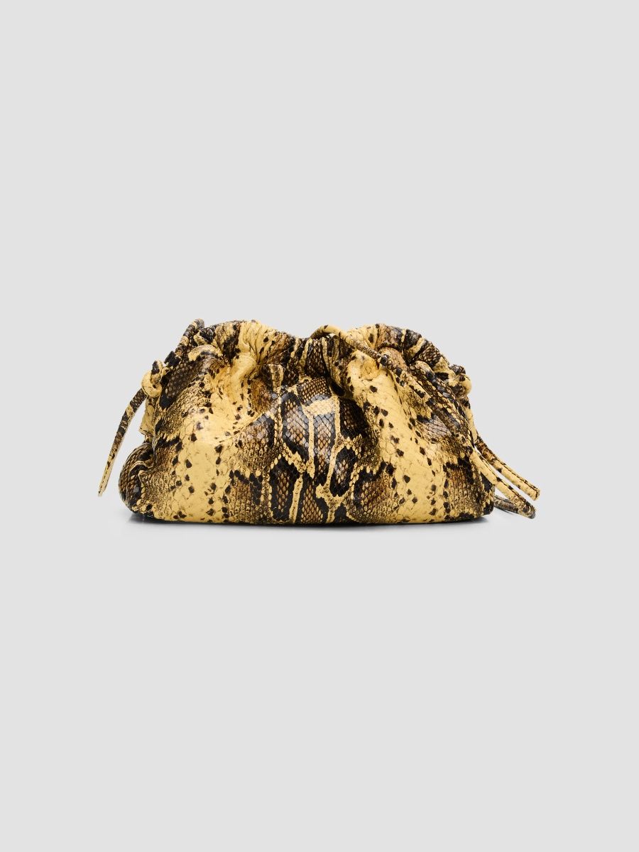 Mansur Gavriel Women's Mini Cloud Snakeskin-Print Clutch - Golden Roccia