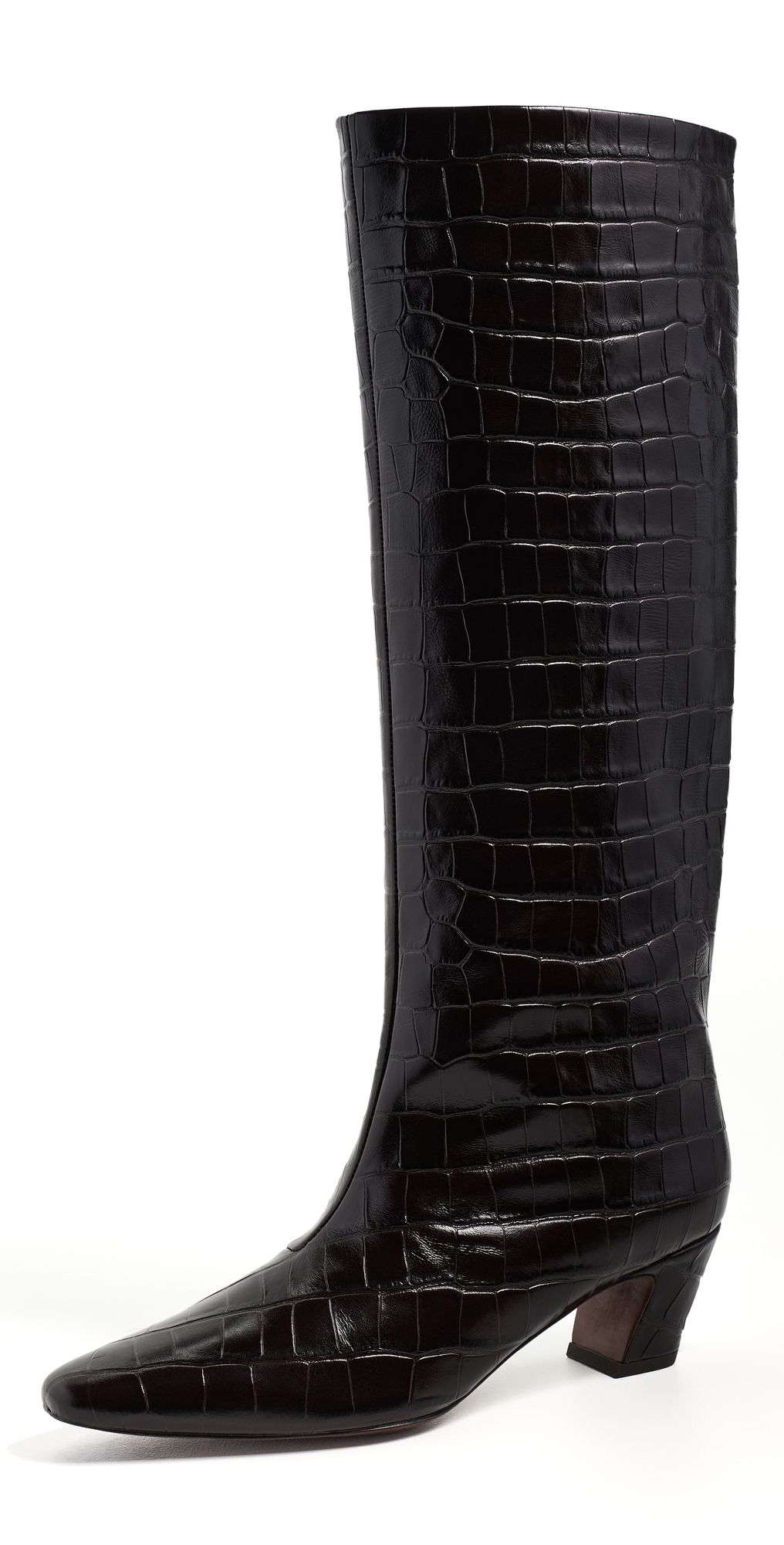 Loeffler Randall Marley Kicked Heel Tall Boots Ebony 6.5