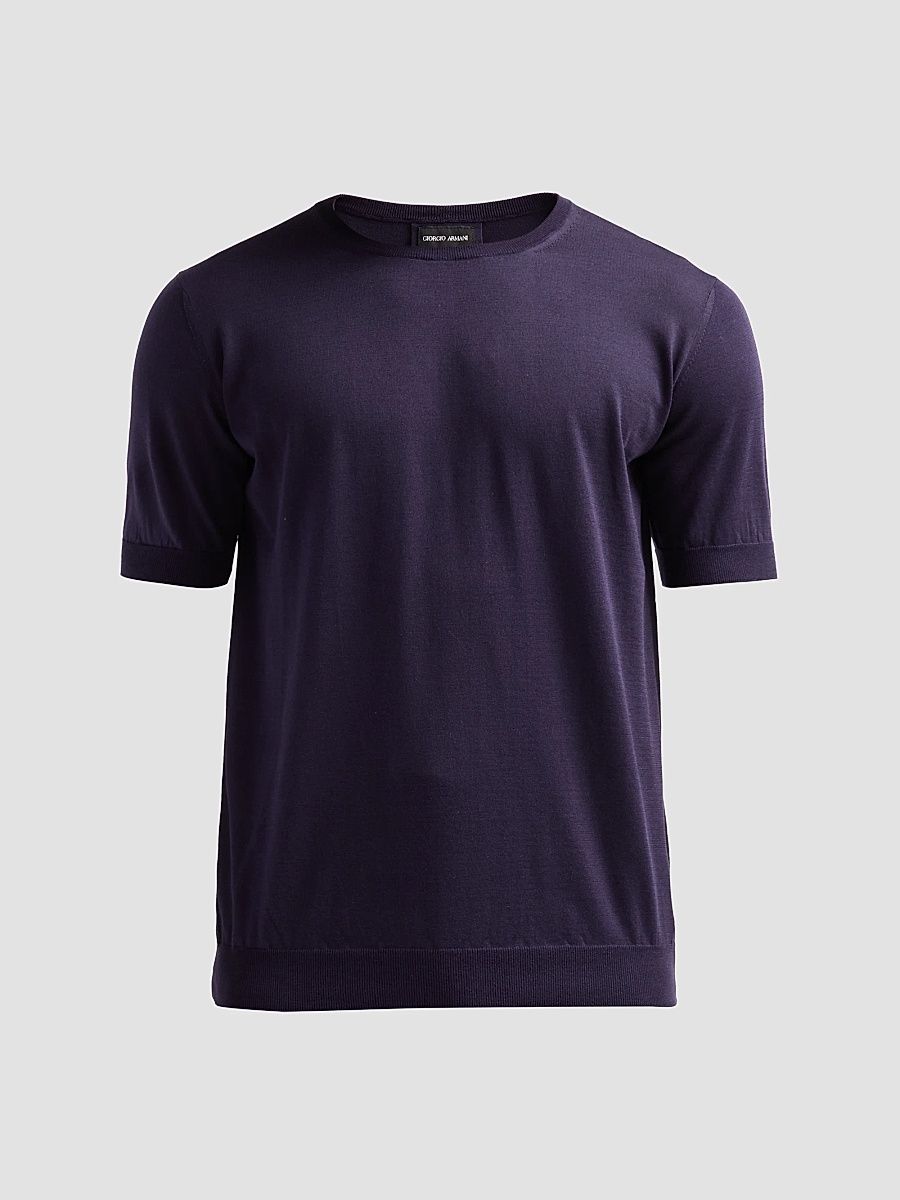 Men's Silk-Cotton Crewneck T-Shirt - Mosto - Size 48