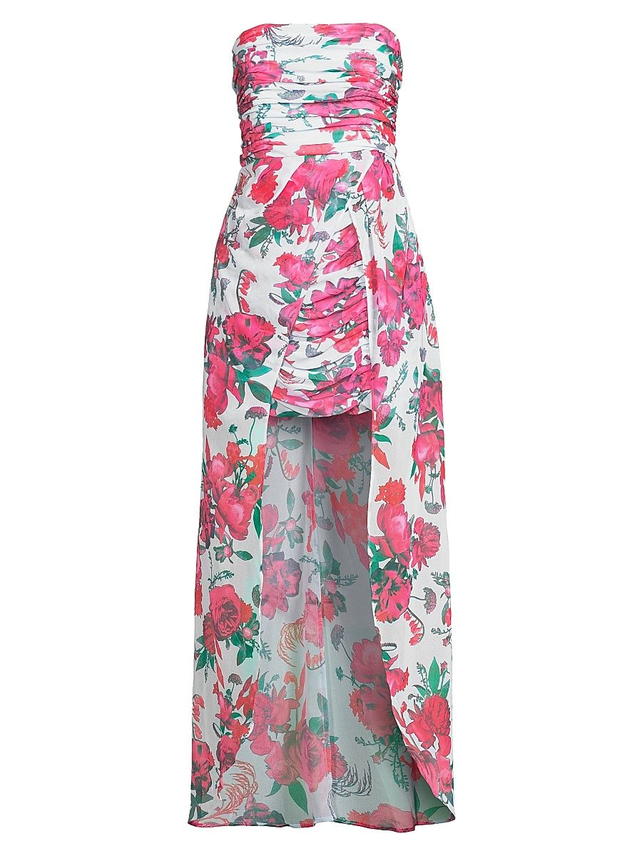 Women's Lissi Floral High-Low Maxi Dress - Icy Overgrown Garden Floral - Size 4
