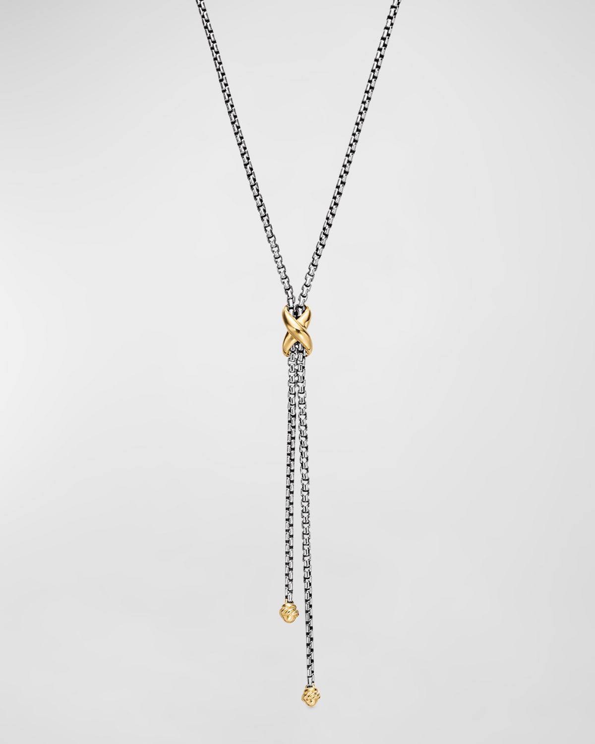 Petite X Lariat Y Necklace with 18K Yellow Gold