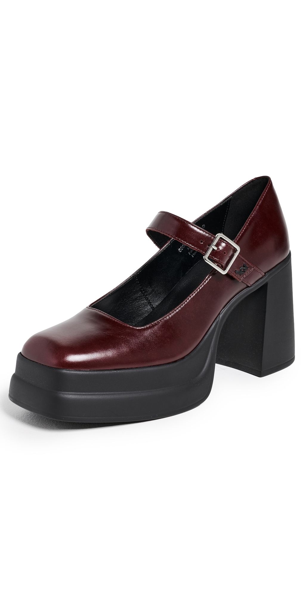 Free People Marais Chunky Mary Janes Espresso Leather 8