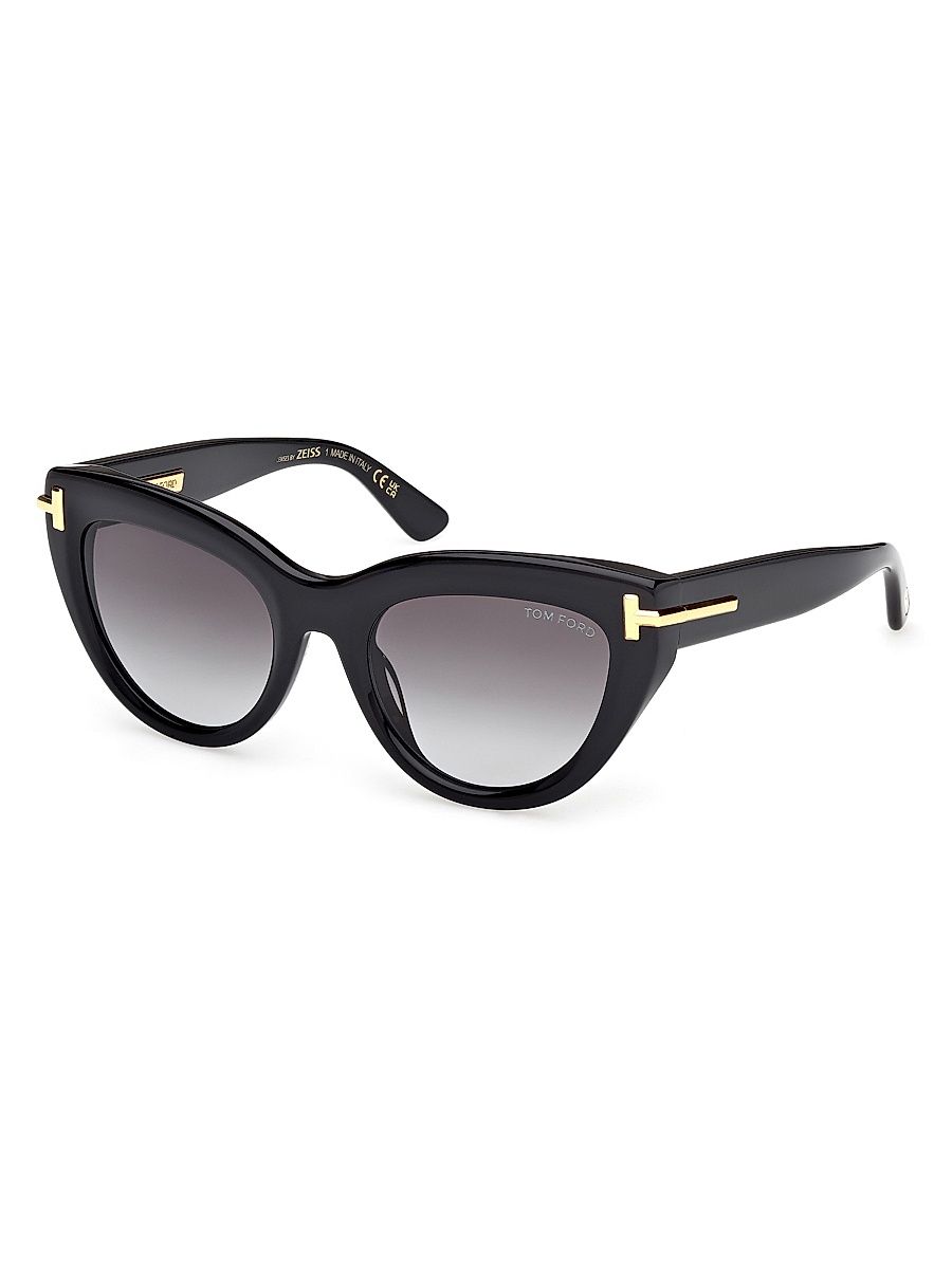 Women's TOM FORD ICON 52MM Cat-Eye Sunglasses - Black Grey