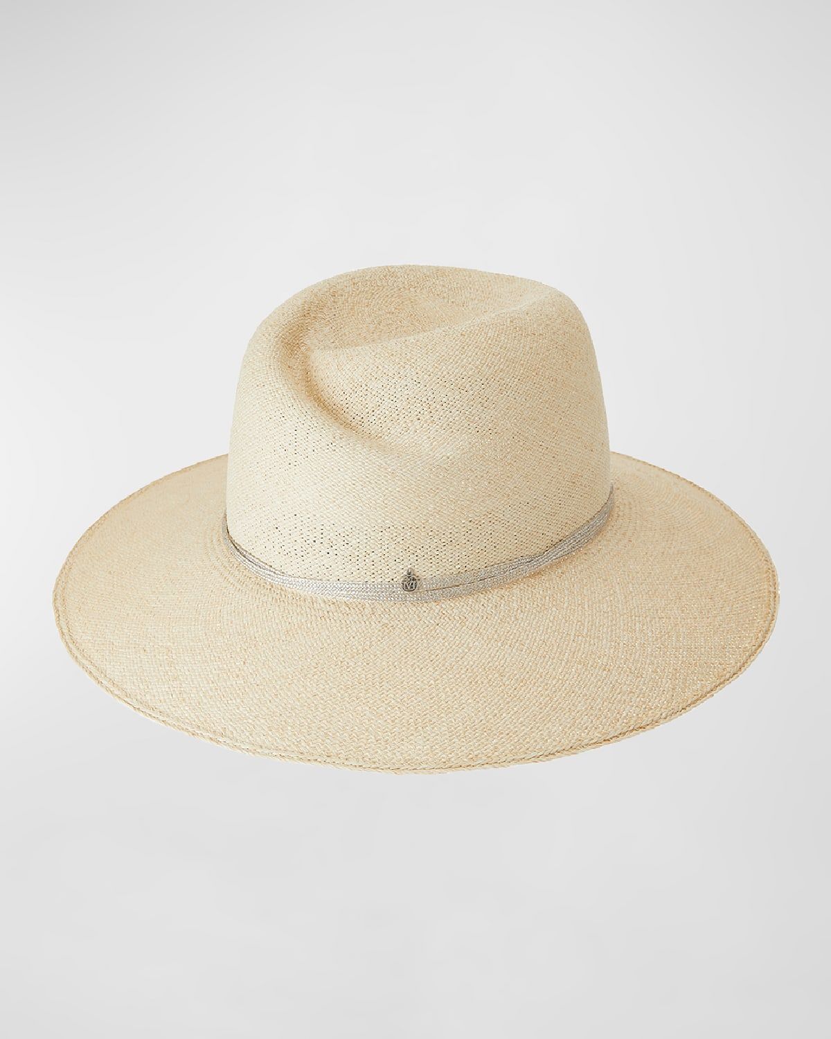 Virginie Straw Fedora With Metallic Band